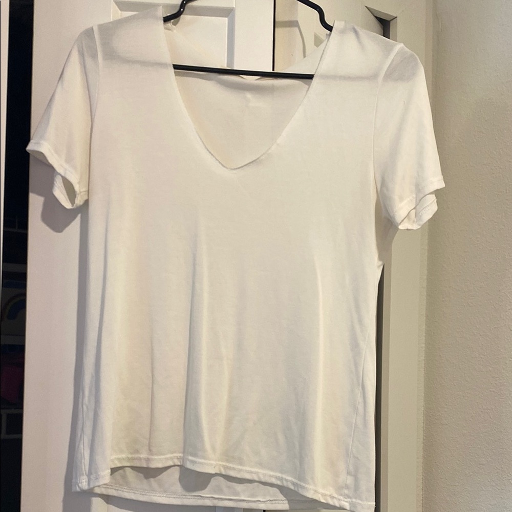 Impeccable Pig ~ White V-Neck Soft Women's Top